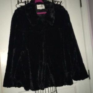 Black Faux Fur Coat